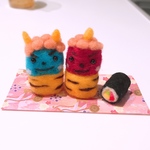 羊毛フェルト 節分  赤鬼くん青鬼くん