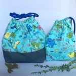 恐竜柄のお弁当袋とコップ袋のセット