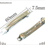 【12本入り】バレッタ/60mmタイプ/ロジウムシルバー