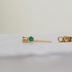 ✳︎14kgf✳︎極小✳︎エメラルドピアス