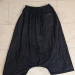 サルエルパンツ　国産デニム　パンツタイプ　ステッチ ネイビー　