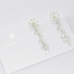 #671★氷の華★２WAYカレンシルバーとハーキマーダイヤモンドのピアスSilver925