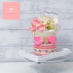 大切な家族であるペットへの贈り物に♡ペットシーツケーキ〜ロマンティックフラワー・pink〜