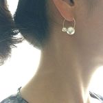 コットンパールフープピアス／14kgf