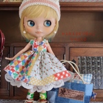 ＊パッチ風ワンピース＊８点セット＊ blythe outfit＊ブライス ＊