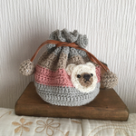 手編みの巾着