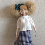 D166＿白のブラウス（22cm・27cmドール）