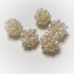 PA005☆15mm 天然淡水パール•ビーズボール☆2個入り☆天然石•パワーストン☆再入荷