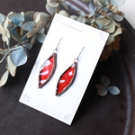 揺らめくリーフピアス vermilion