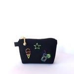 刺繍 ミニミニピルポーチ ネオンカラー