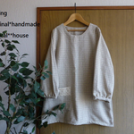 SALE*(M)千鳥格子ベージュチュニック