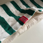 SALE■再販■ふわとろガーゼハンカチ■大判*グリーン*ボーダー