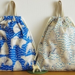  お着替え袋 (35×30) ☆ のんびりしろくま