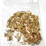 ◆送料無料◆19g 紐どめ 紐留め 留め具 マットゴールド ネックレスやブレスレットに 金具 資材 パーツ