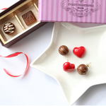 フェイクなハートとトリュフのチョコレートピアス16kgp