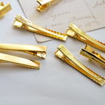 素材*ヘアクリップ*ゴールドカラー*金具*台座*バレッタ*ヘアアクセサリー*パーツ*再販