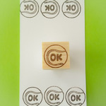テニスボール『OK』ミニはんこ＊消しゴムはんこ＊