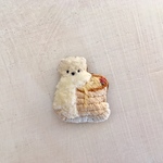 しろくまパンケーキのブローチ