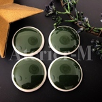 A706 モダンレトロなカボション Olive green color(4個)