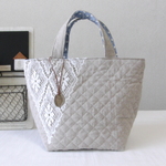 リネン色の大人女子なキルティングbag　