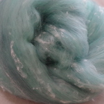 wool batt ウールバッツ　霜降りブルー 41g　メリノウール＋シルク　#4029