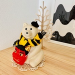 【再販】しろくま貯金箱    節分マフラーのみ【黄ブラック】