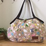 【新柄】グラニーバッグ＊小鳥とはっぱ♡ベージュ