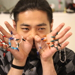 ブラックスタッズブレスレット
