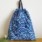 [sale] お着替え袋 (35×30) ☆ 緑・青・紫