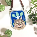 H様専用（ご購入用）ページ●似顔絵●手描き●猫と植物のBigバッグチャーム●プラ板●手書き●絵画●絵●イラスト●原画●壁掛け●レジン●アート