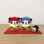 節分飾り 赤鬼・青鬼パンダちゃんセット