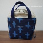 再販♡　洗える！保冷お弁当用トートバッグ　女性用　保冷　バッグ　トートバック　クロスモチーフ
