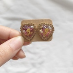 ビジュー バラ ピアス/イヤリング
