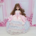 リカちゃん お姫様ドレス 一点物☆ピンク×ブルー