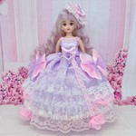リカちゃん お姫様ドレス 一点物☆パープル×ピンク