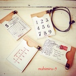 ＊再販＊レザーパスケース ビーカー＊数字＊葉書＊伝票