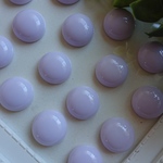 【6個】 18mm パステル ミルキー パープル カボション