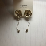 gflw (ピアス ゴールド 花 フラワー ワイヤー 一点物)