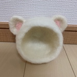［hctrb様専用］完売御礼！Ｌサイズリニューアル！ハムスターの寝床【ハムスターだってクマ】ホワイト