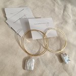 大ぶりフープ＊淡水パール ピアス＆イヤリング 