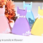 ドレスのメッセージカード　パステルカラー5枚セット
