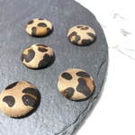  【4個】20mm レオパード カボション