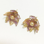 ★蓮の花ピアス★PURPLE