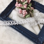 1m リボン模様 ケミカルレース ブレード 黒 BK190113 ハンドメイド 手芸 素材 材料 DIY