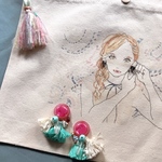THANK YOU bag＊パレードタッセルピアス+サコッシュ【6】