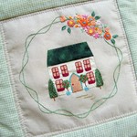 刺繍キルト　カントリーハウス