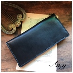 [I様オーダー品]栃木レザースマート長財布＊オイルバケッタBlack