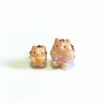 ハリネズミ親子のピアス