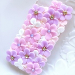 お花のスマホケース♡iPhoneケース限定パープル&ピンク