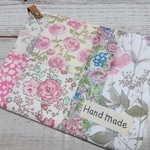 【sale】リバティパッチ＊カフェオレマット＊ピンク